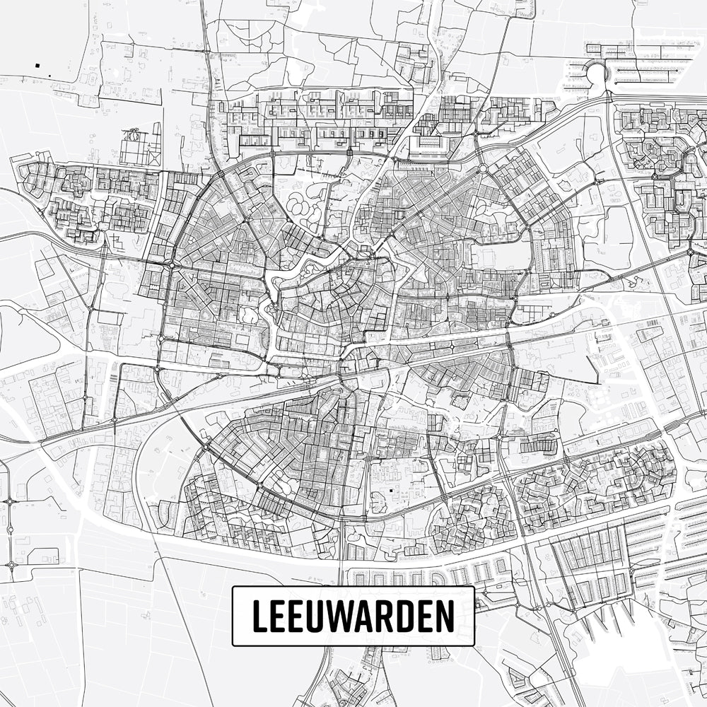 Stadskaarten Nederland - Wandcirkel aluminium