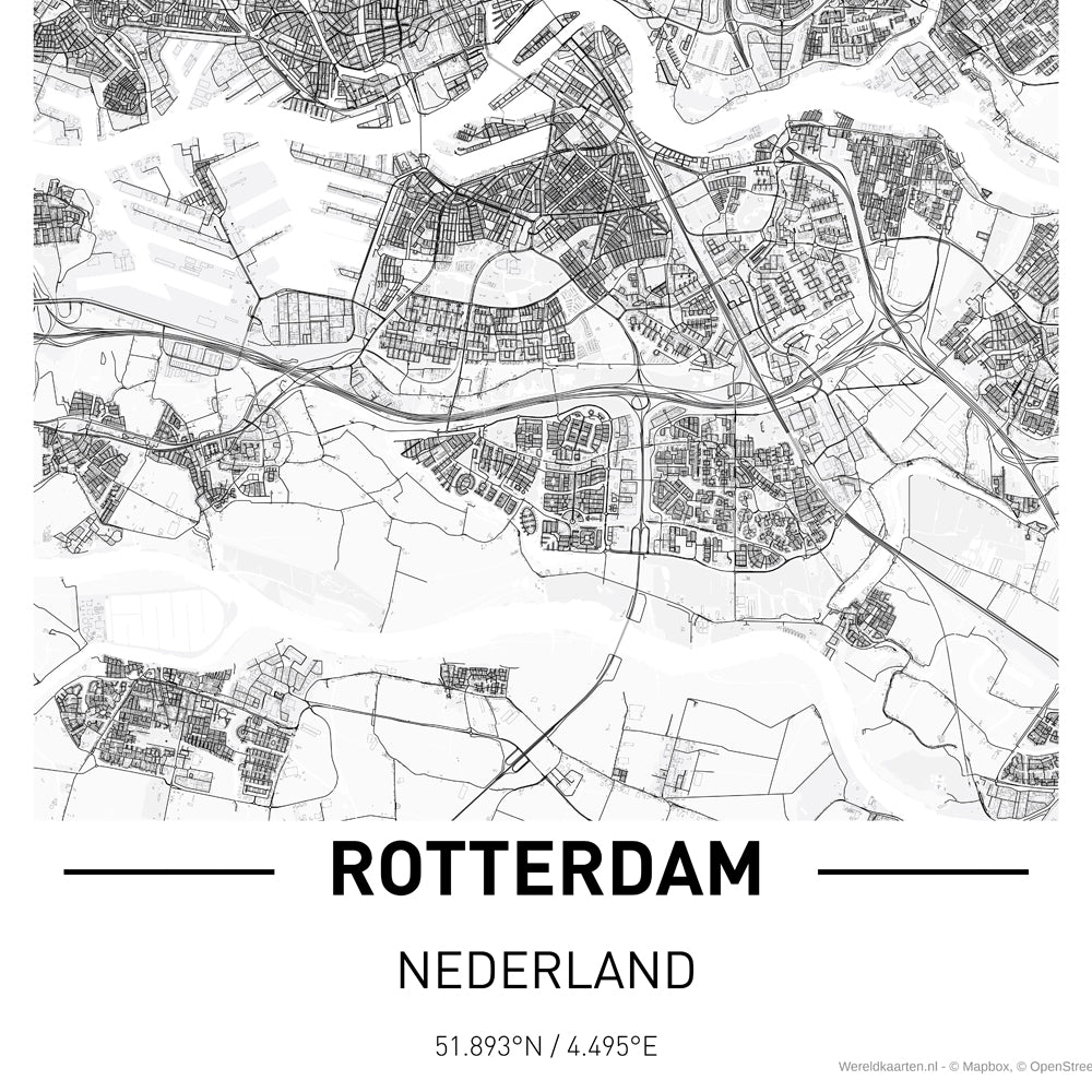 Stadskaarten Nederland - Tuinposter